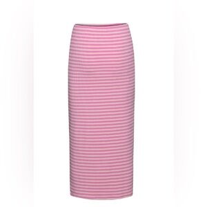 Pink and Nude Ribbed Midi
